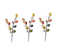 SHINEOFI 3 pièces Branches Décoratives avec Œufs de Pâques pour Arrangement Floral Décoration DIY Colorée pour Fête et Maison