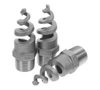 SHINEOFI 3 Pièces Buse Atomisée, Buse de Pulvérisation pour Pelouse, 1/2 Pouce, Acier Inoxydable, Filetée, Argenté, pour Jardin et Gaz, Systèmes D'arrosage D'urgence et Nettoyage