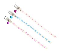 SHINEOFI 3 pièces Collier Lumineux pour Chien et Chat avec Clochette Fluorescentes Confortables et Décoratives pour Promenade Nocturne Assortiment Motifs Pattes Couleur Aléatoire