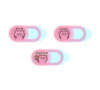 SHINEOFI 3 Pièces Couverture de Webcam pour Ordinateurs et Smartphones Protection de avec Design de Cochon Facile à Installer Utiliser Prévention Hacking et Peeping