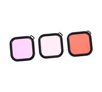 SHINEOFI 3 Pièces Filtre Étanche pour Caméra Action Kit pour Plongée Accessoires de Protection Correction des Couleurs Eau Tropicale
