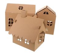 SHINEOFI 3 pièces Kit de Bricolage Maison Carton pour Garçon Fille Stimule Imagination Compétences Manuelles Activités Éducatives et Festives