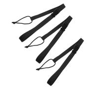 SHINEOFI 3 Pièces Laisse de Contrôle, Sangle Ajustable en Polyester Noir | Attache Rapide, Prise Confortable, Maintien Sûr Moufles, Surface Antidérapante pour Pentes Douces