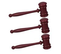 SHINEOFI 3 Pièces Marteau de Juge Plastique Miniature Accessoire de Costume pour Halloween et Fête Thématique Gavel Prop pour Décoration de Salle Audience et Activités de Jeu Imitation
