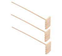 SHINEOFI 3 pièces Mini Outils de Jardin Bambou Mini Râteaux pour Sable Zen Accessoires Portables pour Décoration Microlandscape et Relaxation Outils Légers pour Art du Sable