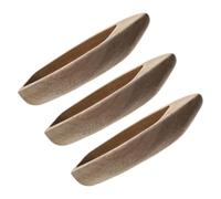 SHINEOFI 3 Pièces Modèle de Bateau Miniature en Bois Non Finition, Décor Artisanal en Bois pour Projet DIY, Design Compact et Sculpté de Canoë pour Décoration de Maison