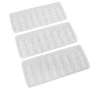 SHINEOFI 3 Pièces Moule Silicone pour Échecs Internationales Résine Époxy Résistante Haute Précision Kit DIY Création Bijoux et Artisanat Cristal Démoulage Facile et Polyvalent