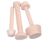 SHINEOFI 3 pièces Moules à Tartelettes Bois Double Tête Non Adhésive Moules Mini Tartes et Muffins DIY Ustensiles Pâtisserie Écologiques pour Modelage Pâte Croûte