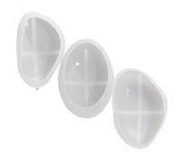 SHINEOFI 3 Pièces Moules Silicone Pierre Moules Résine Époxy Faciles à Démouler pour Bijoux DIY Décorations Maison et Savons Résistants Chaleur Formes Galets Petite Moyenne Taille