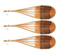 SHINEOFI 3 pièces Panier Suspendu Bambou Tressé pour Plantes Intérieur Jardinière Murale Décorative Simple et Élégante Pots Suspendus pour Fleurs Salon et Jardin