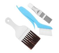 SHINEOFI 3 pièces Peigne Aileron Radiateur Inoxydable et Brosse Nettoyage Métal Set Compact pour Entretien Climatiseur Évaporateur et Condenseur Outil Portable pour Maison et Voiture