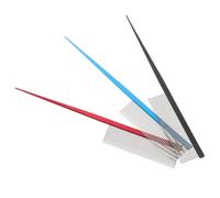 SHINEOFI 3 pièces Peigne de Toilettage Inox pour Chiens et Chats avec Queue Fine Pointue pour Précision Adapté à Tous Types de Poils Courts Longs et Bouclés Outils Professionnels pour