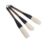 SHINEOFI 3 Pièces Pinceaux de Calligraphie Chinoise Poils de Chèvre Large Moyen Petit pour Peinture Traditionnelle et Poignée Ergonomique Confortable pour Artistes et Débutants