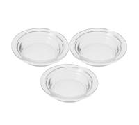 SHINEOFI 3 Pièces Plateau Verre Rond pour Aromathérapie, Réutilisable, 115 | Compatible Brûleur Électrique, Usage Salon, Facile à Nettoyer, Forme Chapeau, Accessoire Cire Parfumée