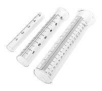 SHINEOFI 3 pièces Pluviomètre Verre Professionnel Tubes de Mesure Extérieurs Précis Cylindres Gradués Faciles à Lire pour Jardin et Pluviométrie