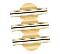 SHINEOFI 3 pièces Pot Suspendu Mural Fer Support pour Fleurs Séchées et Plantes Décoratives Décoration Murale Rustique Dorée sans Perçage pour Salon et Extérieur