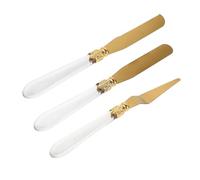 SHINEOFI 3 Pièces Set Couteaux à Fromage Acier Inoxydable Couteaux à Tartiner Compacts Légers et Polyvalents pour Apéritifs Pique- et Plateaux de Charcuterie