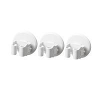 SHINEOFI 3 pièces Support Balai Mural Clips Antidérapants pour Vadrouille et Balai Fixation sans Perçage Organisateur Blanc pour Cuisine Salle de Bain Balcon
