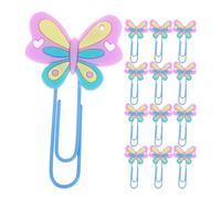 SHINEOFI 30 Pièces Book Marks Bulk Faire Papeterie Étudiante Clips De Document Bookmarks De Dessins Animés Trombones Marque-pages Pour Femmes