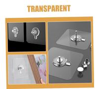 SHINEOFI 30 pièces Crochets Adhésifs Transparents sans Clous pour Fixation Murale sans Perçage Solides et Discrets pour Suspendre Cadres Photos et Décorations sur Surfaces Lisses