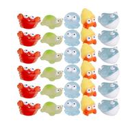 SHINEOFI 30 Pièces Miniature Resin Animal Figurines Set Mini Sea Animal Models for DIY Micro Beach Landscape Garden and Car Decor Assorted Crab Turtle Jellyfish Hermit Crab Shark