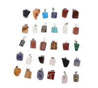 SHINEOFI 30 Pièces pendentif en pierre naturelle ornement de pierre naturelle pendentif en pour le bricolage bijoux-chasses pendentifs pour la fabrication de bijoux Couleur Aléatoire