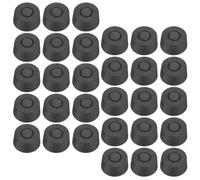 SHINEOFI 30 Pièces Pieds de Boîtier PC 5/16 en Plastique, Noirs | Patins à Enfoncer pour Châssis, Protection de Surface, Stabilité Accrue, Usage sur Bureau Lisse