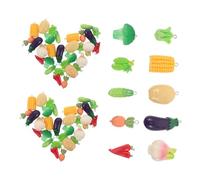 SHINEOFI 30 Pièces Resin Vegetable Jewelry Charms Lightweight Hypoallergenic Food Pendants For DIY Crafting Earring Bracelet Necklace Making
