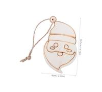 SHINEOFI 30 Pièces Wooden Halloween DIY Ornaments Lightweight Tombstone Shape Wood Slices Smooth Surface For Crafting Paintable Decorations
