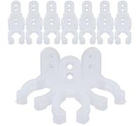 SHINEOFI 30pcs Clips de Fixation Ronds en Plastique Blanc pour Néon LED et Bande Lumineuse, Légers et Faciles à Installer, pour Éclairage Extérieur