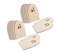 SHINEOFI 30pièces Porte De Fée Miniature Non Peint pour Maison De Poupée Décoration De Jardin Miniature Porte Entrée De Maison De Poupée