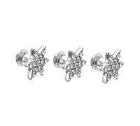 SHINEOFI 3pièces Breloques Décoratives Étoile à Cinq Branches Pour Bracelet De Montre Lot De Argent Clipsables Et Faciles à Utiliser