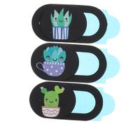 SHINEOFI 3pièces Cache Caméra Webcam Slider Cactus Cartoon Protection Vie Privée Compatible Pc Ordinateur Portable Tablette Ultra Fin