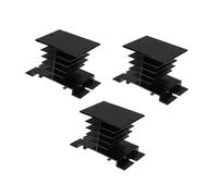 SHINEOFI 3pièces Dissipateur Thermique Aluminium pour Relais Statique Ailettes De Refroidissement Compactes Bloc Ailettes De Refroidissement pour Applications Alimentation Et Appareils