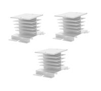 SHINEOFI 3pièces Dissipateur Thermique Aluminium pour Relais Statiques SSR Ailettes De Refroidissement Compactes pour Automatisation Industrielle