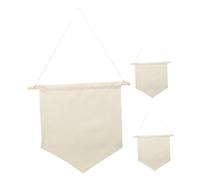 SHINEOFI 3pièces Drapeau Toile Vierge Bannière Murale à Suspendre Présentoir Pour Épingles Et Patchs Décoration Pour Maison Et Bureau