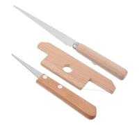 SHINEOFI 3pièces Kit Outils pour Argile Polymère de Outils avec Manche Bois Couteau de Modelage Sculpture pour Poterie et Bricolage Argile