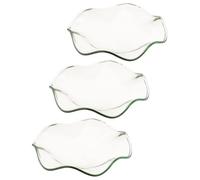 SHINEOFI 3pièces Plat Verre Transparent de Rechange pour Chauffe-Cire et Brûleur à Huile Fondoir Facile et Rapide pour Cire et Bougies