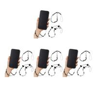 SHINEOFI 4 Ensembles Lanières De Téléphone Avec Perles Cœur Sangles De Mode Pour Téléphone Bracelets Et Chaînes Suspendues Clés Et Caméras 2 Pièces * 4
