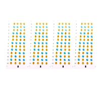 SHINEOFI 4 Feuilles Autocollants D'échelle pour Ukulélé, Autocollant Manche, Pvc, Guide D'entraînement Facile à Comprendre, Aide à L'auto-apprentissage, Débutants