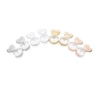 SHINEOFI 4 paires Bouchons Silicone Cœurs pour Boucles d'Oreilles Lourdes Confort et Maintien Sécurisés Réutilisables et Compatibles avec Plusieurs Styles