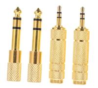 SHINEOFI 4 Pièces Adaptateur Audio Microphone Connecteur à Ensemble Adaptateurs pour Guitare et Haut Parleurs Améliore Sonore et Compatible avec Divers Équipements Audio