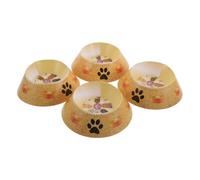 SHINEOFI 4 Pièces Assiettes en Papier Réalistes pour Animaux de Compagnie en Papier Or, Faciles à Manipuler, pour Cérémonies Funéraires de Chats et Chiens