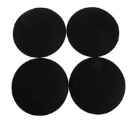 SHINEOFI 4 Pièces Base de Chapellerie Ronde Vintage en Velours Noir | Surface Lisse sans Couture, Compatible Broches et Pinces, pour Ateliers Créatifs et Tea Party