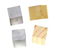 SHINEOFI 4 pièces Bloc de Densité pour Expérimentation Physique de Cubes Bois Cuivre Fer et Aluminium Instrument Pédagogique pour Collège