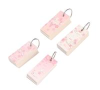 SHINEOFI 4 Pièces Bloc-notes de Poche Rose Anneau Classeur, Papier, pour École et Bureau, Pratique pour Prendre des Notes et Cartes D'étude DIY Plusieurs styles