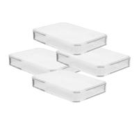 SHINEOFI 4 pièces Boîte de Rangement Transparente pour Lot d'Étuis de Protection Faciles à Manipuler Boîte Compacte Anti-oxydation pour Amateurs de Monnaie