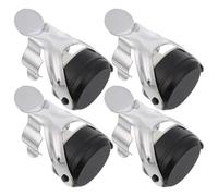 SHINEOFI 4 Pièces Bouchon de bouteille à vide joint de bouchon de bouteille en acier inoxydable de boisson de boissons de vin Black