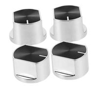 SHINEOFI 4 pièces Boutons de Remplacement pour Cuisinière Zinc Lot de Universels et Ronds Compatible avec Gazinières et Plaques de Cuisson Accessoires de Cuisine Modernes