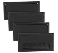 SHINEOFI 4 Pièces Cache Trou Câble Bureau avec Brosse Noire Oeillets pour Fil de Bureau Gestion Facile des Câbles Installation Rapide Optimisation Espace de Travail